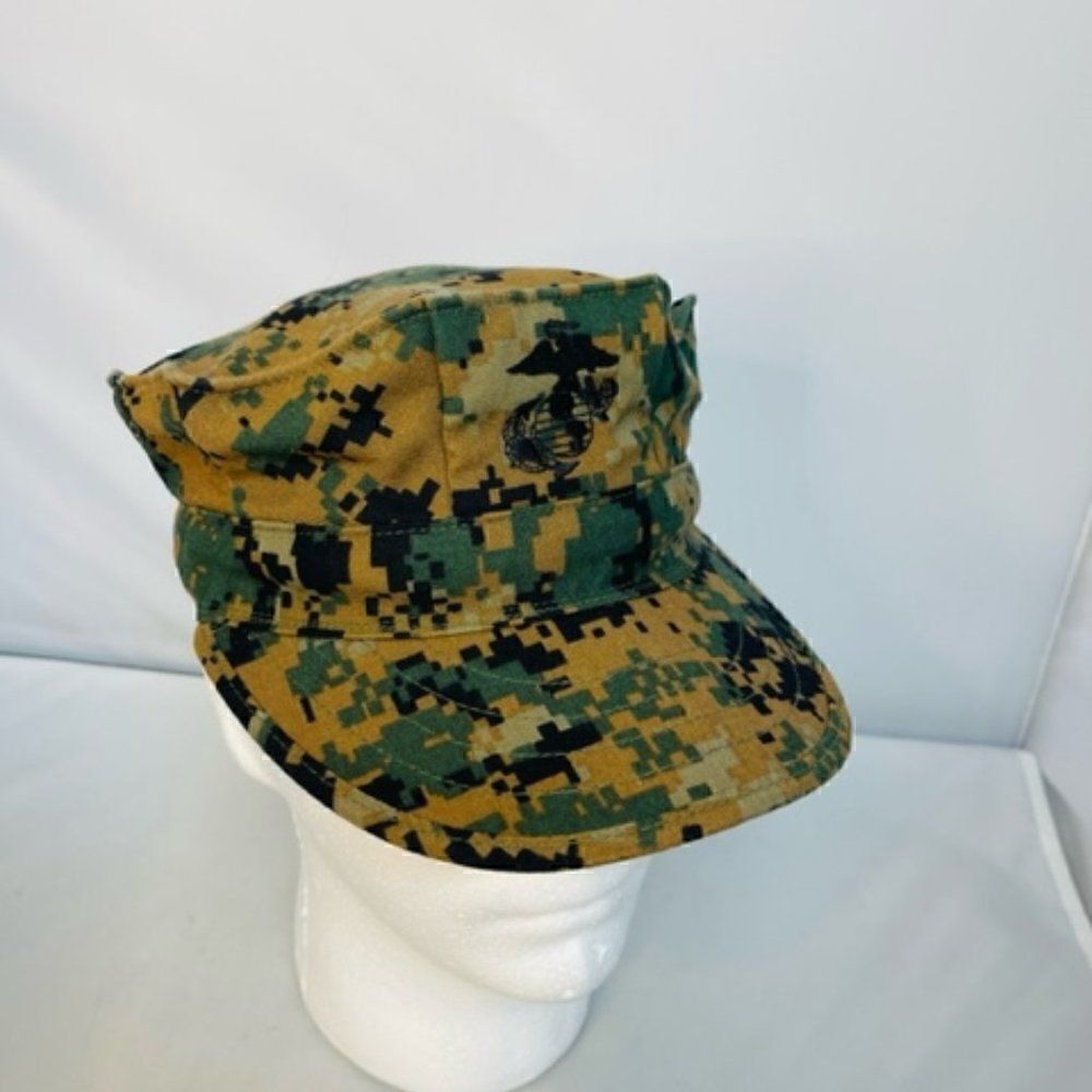 USMC 8-Point Jungle Cover - Marine Corps Digital Jungle Utility Hat- Size S Exce